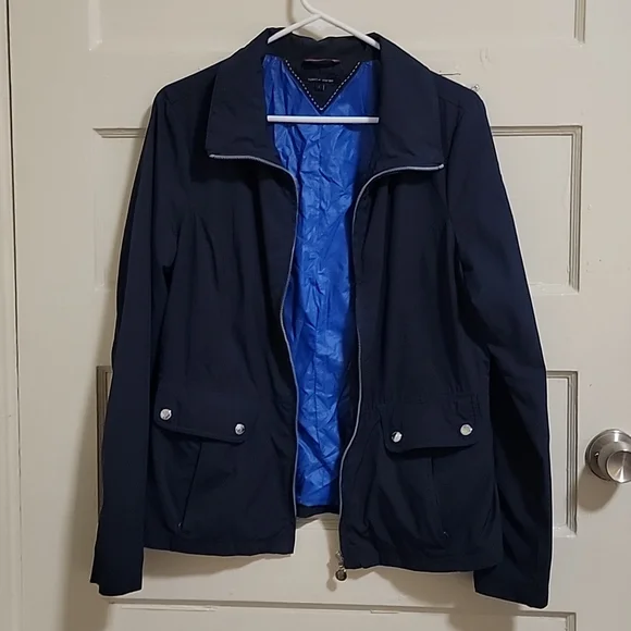 Tommy Hilfiger Light Zip Navy Blue Jacket - Picture 8 of 8